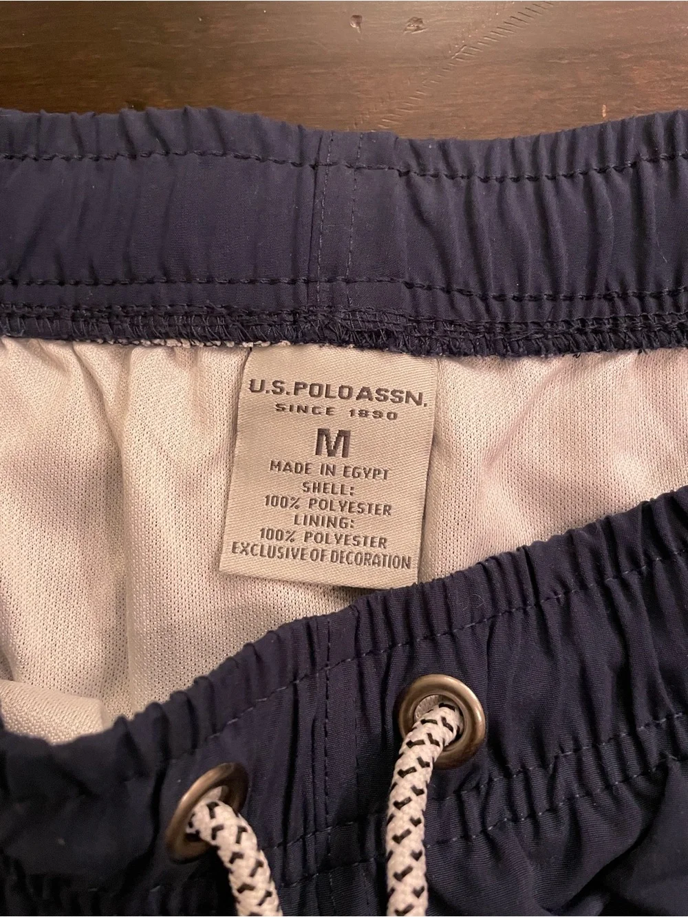 U.S. Polo Assn. Navy & Light Blue Swim Trunks